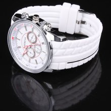 Unisex Geneva Silicone Rubber Jelly Gel Quartz Analog Sports Wrist Watch