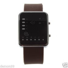 Unisex Led Digital Wrist Sport Watch Binary System Wristwatch Mens Women Gift