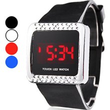 Unisex Touch Screen Style Digital Silicone LED Wrist Watch (Assorted Colors)