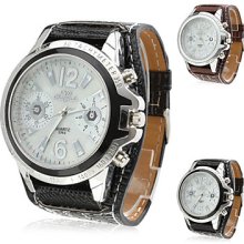 Unisex's PU Analog Quartz Watch Wrist (Assorted Colors)