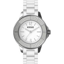 Versus Tokyo Womens White Dial Rubber Crystal Watch ...