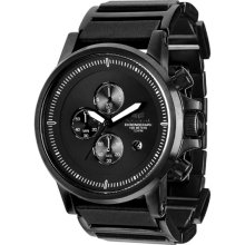 Vestal Plexi Leather Watch - Black/Lume PLE038