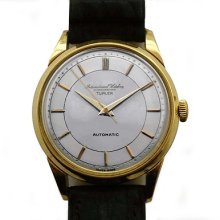 Vintage 50's Iwc Schaffhausen 18k Gold Automatic Classic Men's Watch By TÃ¼rler