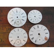 Vintage Antique porcelain pocket Watch Faces - Steampunk - Scrapbooking g4