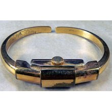 Vintage Bucherer 17 Jewel Mechanical Swiss Wind Up Ladies Hinged Bracelet Watch