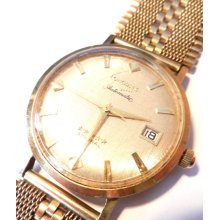 Vintage Longines Automatic 5 Star Admiral Watch 18K with 18K Gold Band