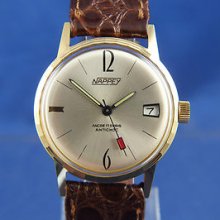 Vintage Nappey Gents Swiss Mechanical Watch 1970s Old Stock