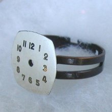 Vintage Steampunk Watch Face Ring Arts and Crafts