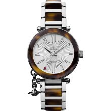 Vivienne Westwood Orb Women's Quartz Watch With Silver Dial Analogue Display And Multicolour Stainless Steel Bracelet Vv006slbr