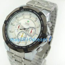 Weide Stainless Steel 30m Waterproof Analog Quartz Watch Mens