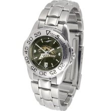 Western Michigan University Ladies Stainless Steel Dress Watch