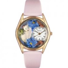 Whimsical Watches - C-0120002 - Whimsical Womens White Cat Pink