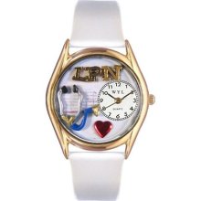 Whimsical Watches C-0610012 Whimsical Womens LPN White Leather Watch