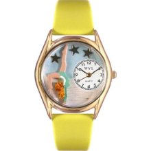 Whimsical Womens Gymnastics Red Leather Watch #557194