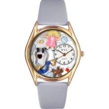 Whimsical Womens Pediatrician Royal Blue Leather Watch #557764