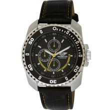Wingmaster Gents Fashion Watch With Decorative Multi-Dial. Men's Quartz Watch With Black Dial Analogue Display And Black Plastic Or Pu Strap Wm.0050.9