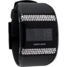 Wize & Ope Unisex All Over Strass Digital Watch Wo-All-2S With Black Dial And Touch Screen