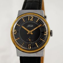 ZIM(POBEDA) Rare Vintage men's watch Amazing Gold Colored Dial made in Ussr (req46406)