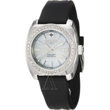 Zodiac Women's 'Racer' Stainless Steel and Rubber Crystal Set Wat ...