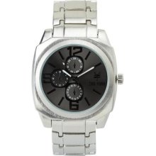 Zoo York Zy1043 Men's Brushed Metal Round Watch