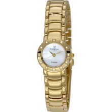 115GW Christina London Ladies Romance Diamond Gold Watch