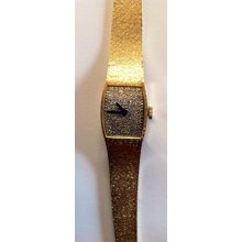 14kt gold Longines Wittnauer Pave Diamond Vintage Watch Runs 17 Jewels