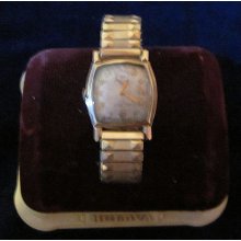 1930's Bulova Art Deco Gold Filled Men's Watch w/ Orig. Velvet Box