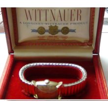 1940' Wittnauer Men's 10K Gold Swiss 17Jwl Fancy Lugs Watch w/ Original Box