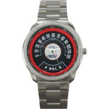 1957 Chevy Bel Air Wooden Speedometer Sport Metal Watch