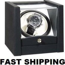 1x Black Time Tutelary Dual Watch Winder Ka079 For Single Automatic Watches Uk