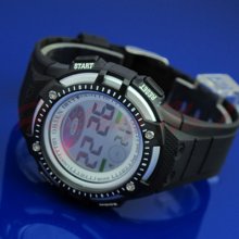 2012 Hot Sale Ohsen Digital Day Date Alarm Boys Mens Waterproof Watch Black