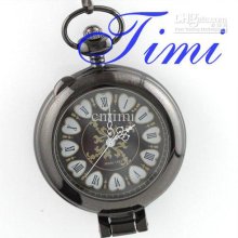 2012 Hotsale Antique Roman No.mechanical Pocket Watch Hollow Cover W