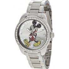 26166 Disney by Ingersoll Ladies Mickey Mouse Silver Watch