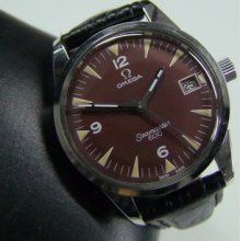 60's Omega Seamaster 600 Manual Wind Maroon Dial Date Cal:613 Man's