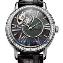 Academy Tourbillon (Platinum-Diamond/Black-MOP/Leather)