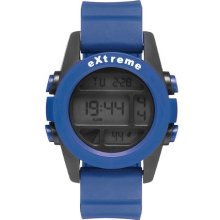 Addison Ross Unisex Quartz Watch With Lcd Dial Digital Display And Blue Silicone Strap Wa0502