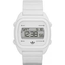 Adidas Unisex Originals Sydney Digital Polyurethane Watch - White Rubber Strap - White Dial - ADH2727