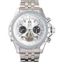 Ak-homme Date Day & Month Nightversion Hand Mens Automatic Mechanical Watch