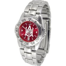 Alabama A & M Ladies Stainless Steel Dress Watch