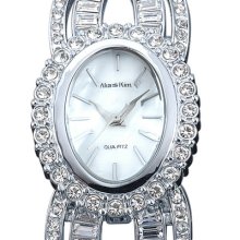 Alias Kim Silver Plated Delicate Crystal Case&band Womens Ladies Wrist Hot Watch