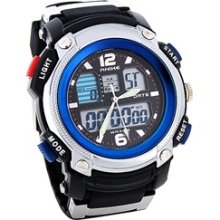 Anike Multi-function 50m Water-resistant Analog Digital Watch (Blue)
