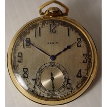 Antique 1924 Elgin Pocket Watch 17 Jewels 10k Gold Filled