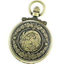 Antique gold horse theme pocket watch & chain by charles hubert
