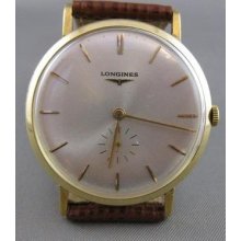 Antique Longines Swiss Mechanical 18k Yellow Gold Mens Watch Working Mvmnt 20958