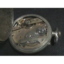 Antique Movement Pocket Watch For Repair Or Parts Rosskopf Enamel Dial
