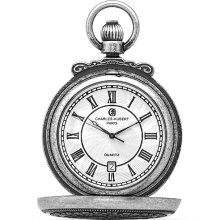 Antique Silver Hunter Case Quartz Pocket Watch - 3863-s