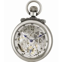 Antique Silver Open Face Mechanical Pocket Watch