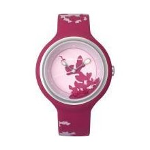 Appetime Womens Kokage Plastic Watch - Pink Rubber Strap - Pink Dial - APPSVJ21108