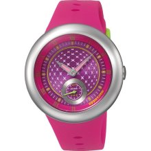 Appetime Womens Remix Stainless Watch - Pink Rubber Strap - Pink Dial - APPSVD780003