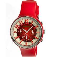 Appetime Womens Sweets Plastic Watch - Red Rubber Strap - Red Dial - APPSVD540009